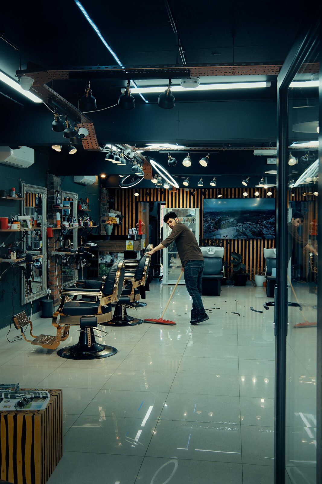 Interiér barbershopu